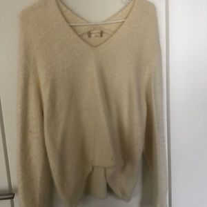 Fuzzy comfy cream sweater